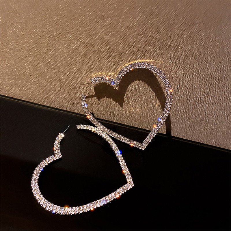 Heart Shaped Hoop Earrings For Women Heart Shaped Hoop Earrings For Women