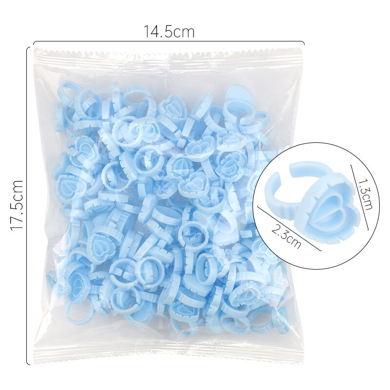 Heart Shaped Lash Glue Rings (100 pcs)