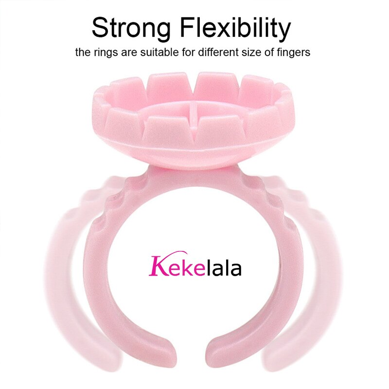 Heart Shaped Lash Glue Rings (100 pcs)