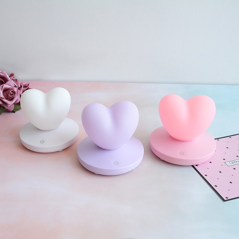 Heart Shaped LED Light Rechargeable Lamp