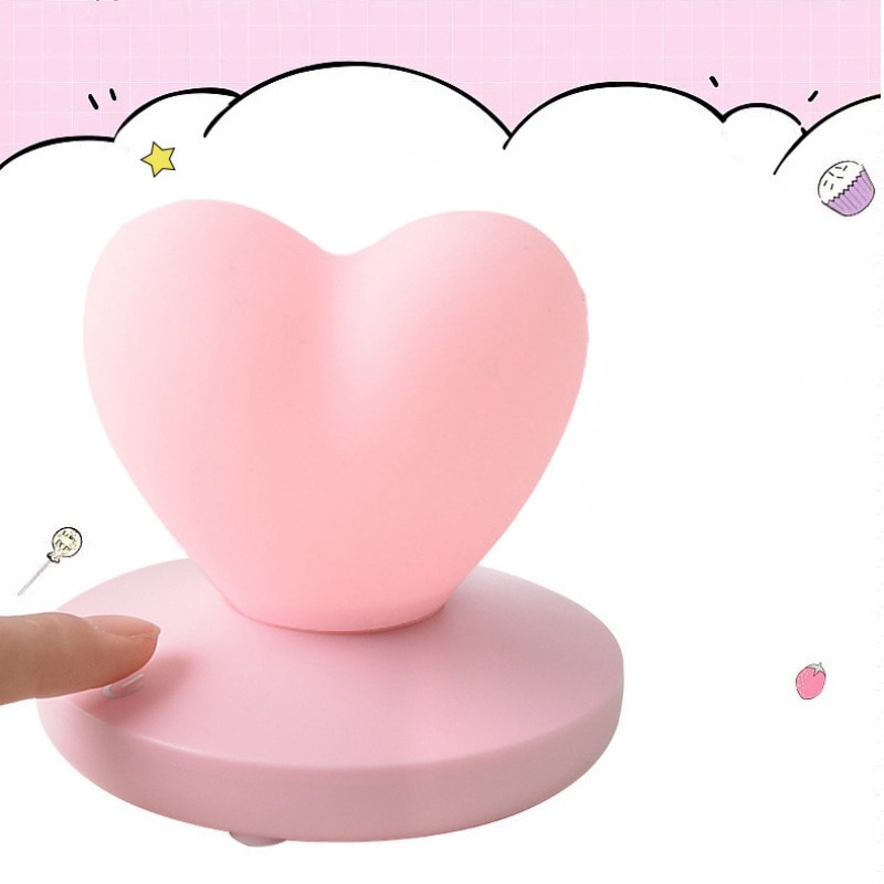 Heart Shaped LED Light Rechargeable Lamp
