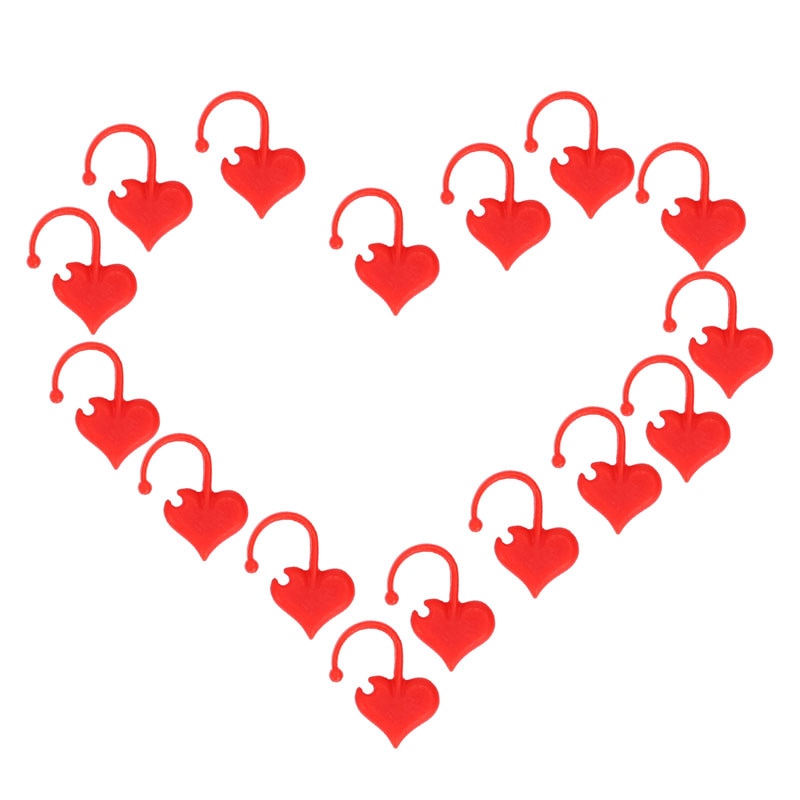 Heart-Shaped Locking Stitch Markers (50 pcs)