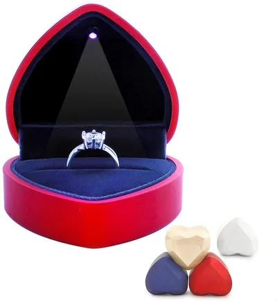 Heart Shaped Ring Box with Light Heart Shaped Ring Box with Light