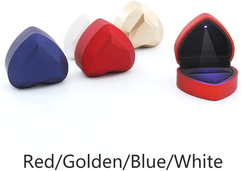Heart Shaped Ring Box with Light Heart Shaped Ring Box with Light