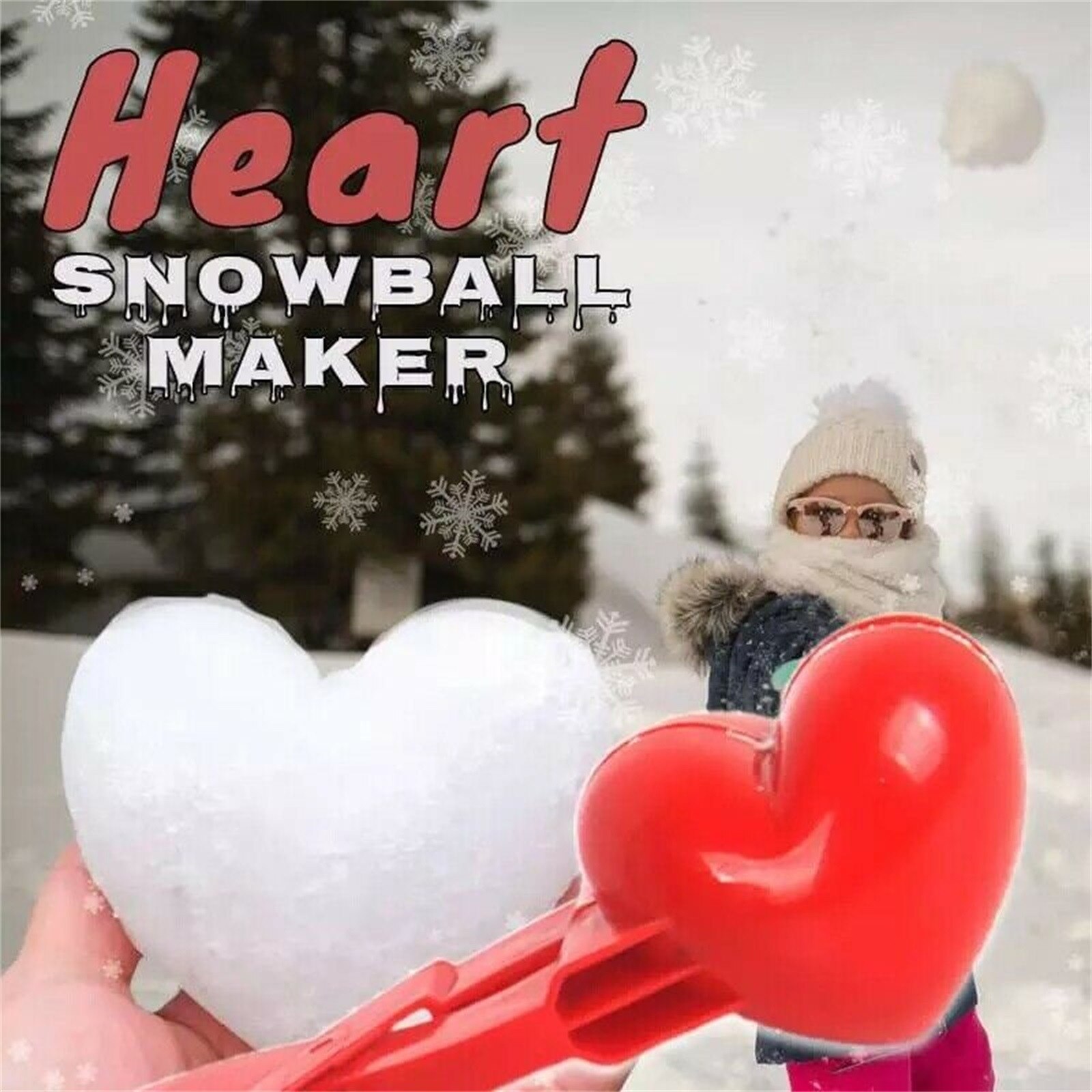 Heart Shaped Snowball Maker Winter Snow Toy Heart Shaped Snowball Maker Winter Snow Toy