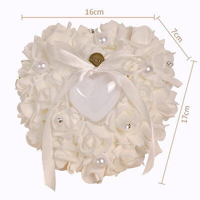 Heart Shaped Wedding Ring Pillow