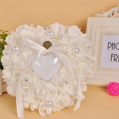 Heart Shaped Wedding Ring Pillow