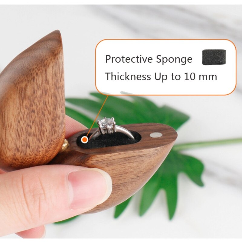 Heart Shaped Wooden Engagement Ring Box Heart Shaped Wooden Engagement Ring Box