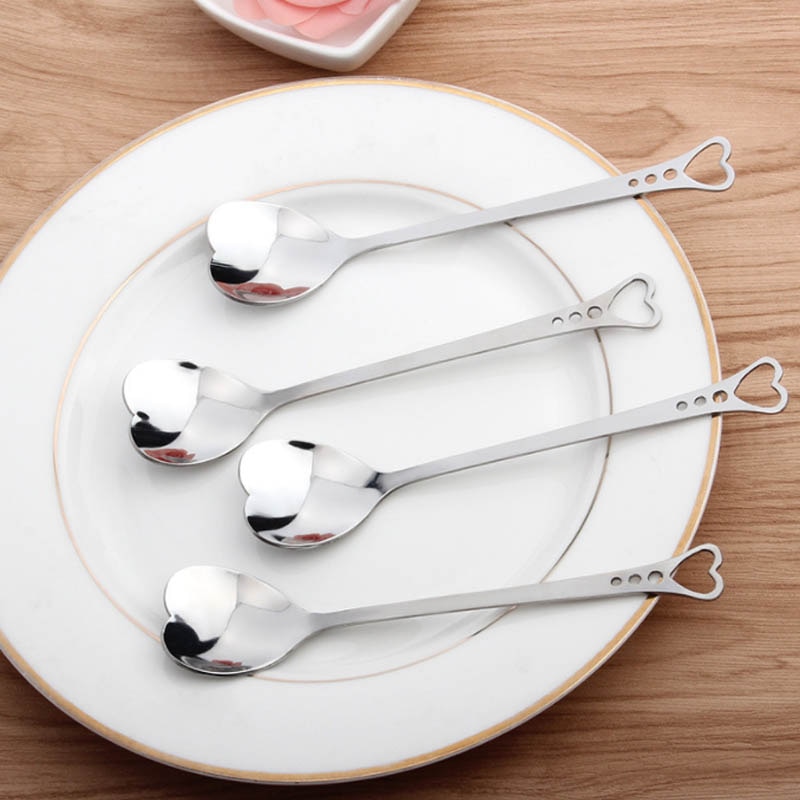 Heart Spoons Creative Dessert Spoons (10Pcs) Heart Spoons Creative Dessert Spoons (10Pcs)