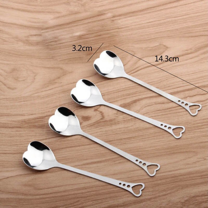 Heart Spoons Creative Dessert Spoons (10Pcs) Heart Spoons Creative Dessert Spoons (10Pcs)