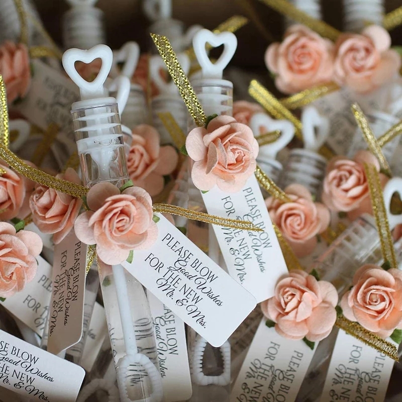 Heart Wand Empty Bubble Bottles (50pcs)