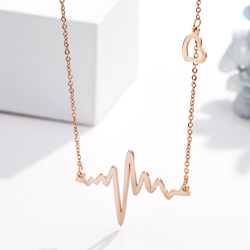 Heartbeat Necklace Ladies Lovely Necklace Heartbeat Necklace Ladies Lovely Necklace