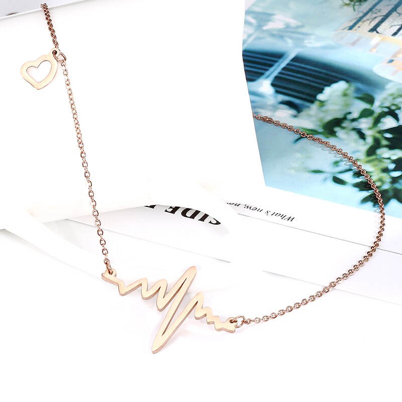 Heartbeat Necklace Ladies Lovely Necklace Heartbeat Necklace Ladies Lovely Necklace