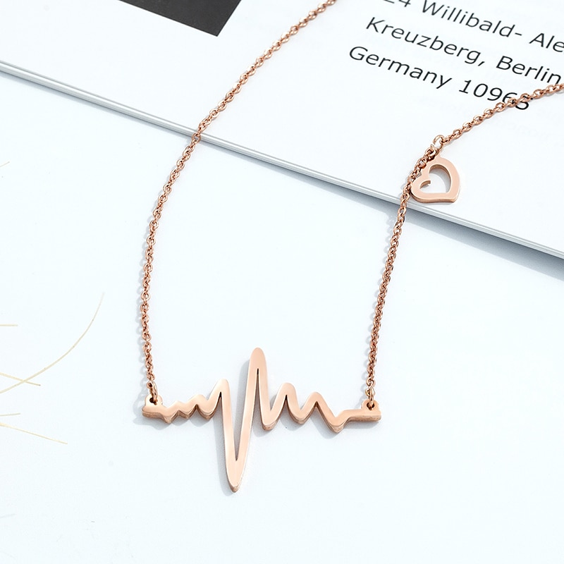Heartbeat Necklace Ladies Lovely Necklace Heartbeat Necklace Ladies Lovely Necklace