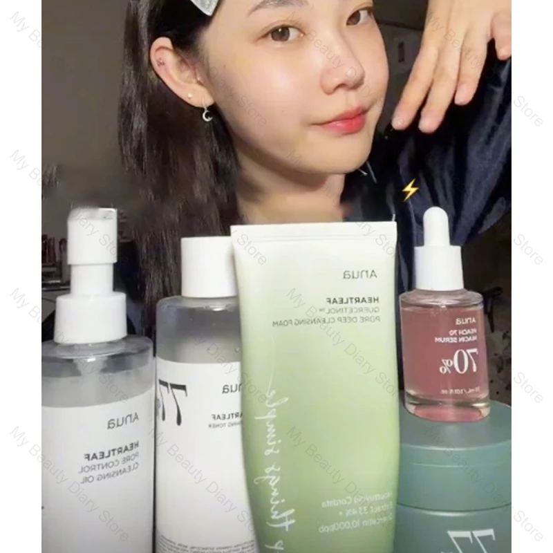 Heartleaf Cleansing Oil and Foam Set Deep Clean Pore Oil Control Facial Cleanser Plant Extract Mild Foam Clean Korean