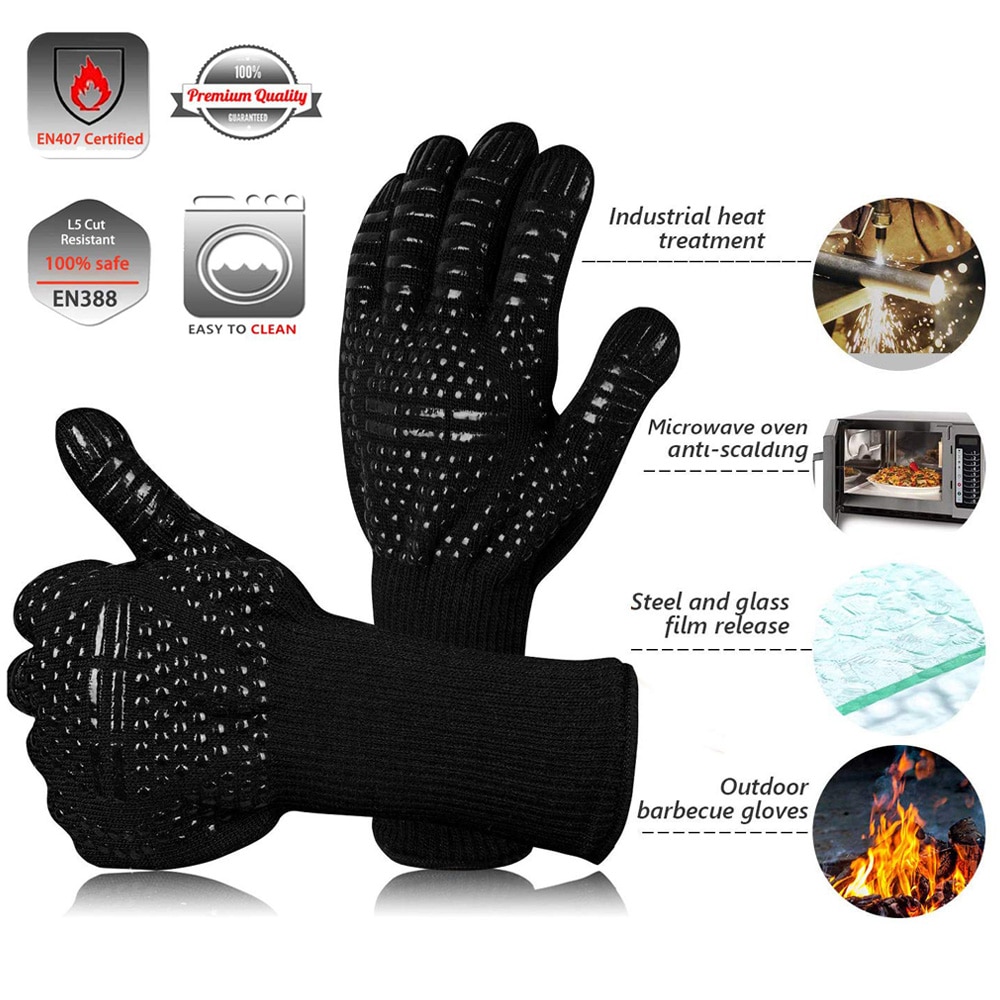 Heat Resistant BBQ Gloves (1 Pair)