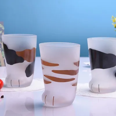 Heat Resistant Cat Paw Glass Cup Heat Resistant Cat Paw Glass Cup