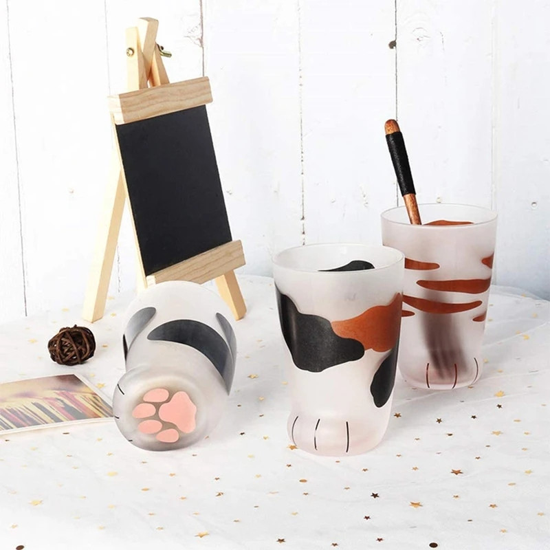 Heat Resistant Cat Paw Glass Cup Heat Resistant Cat Paw Glass Cup