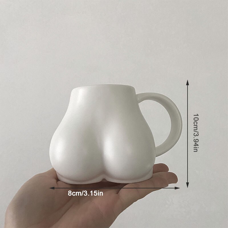 Heat-Resistant Ceramic Butt Shaped Mug