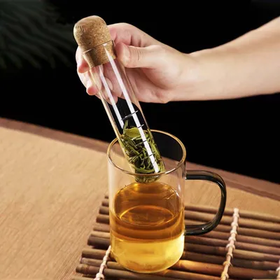 Heat Resistant Glass Tea Tube Infuser