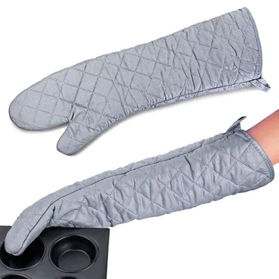 Heat-Resistant Long Oven Mitts (2 pcs)