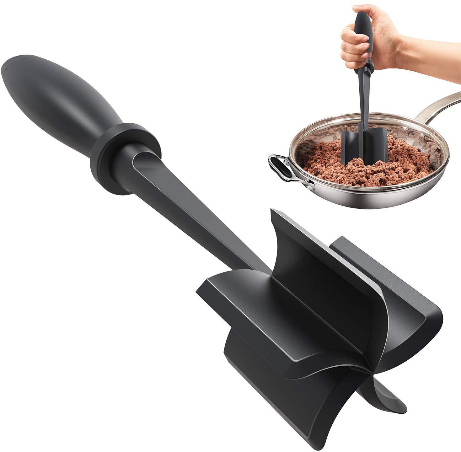 Heat Resistant Manual Ground Beef Masher Heat Resistant Manual Ground Beef Masher