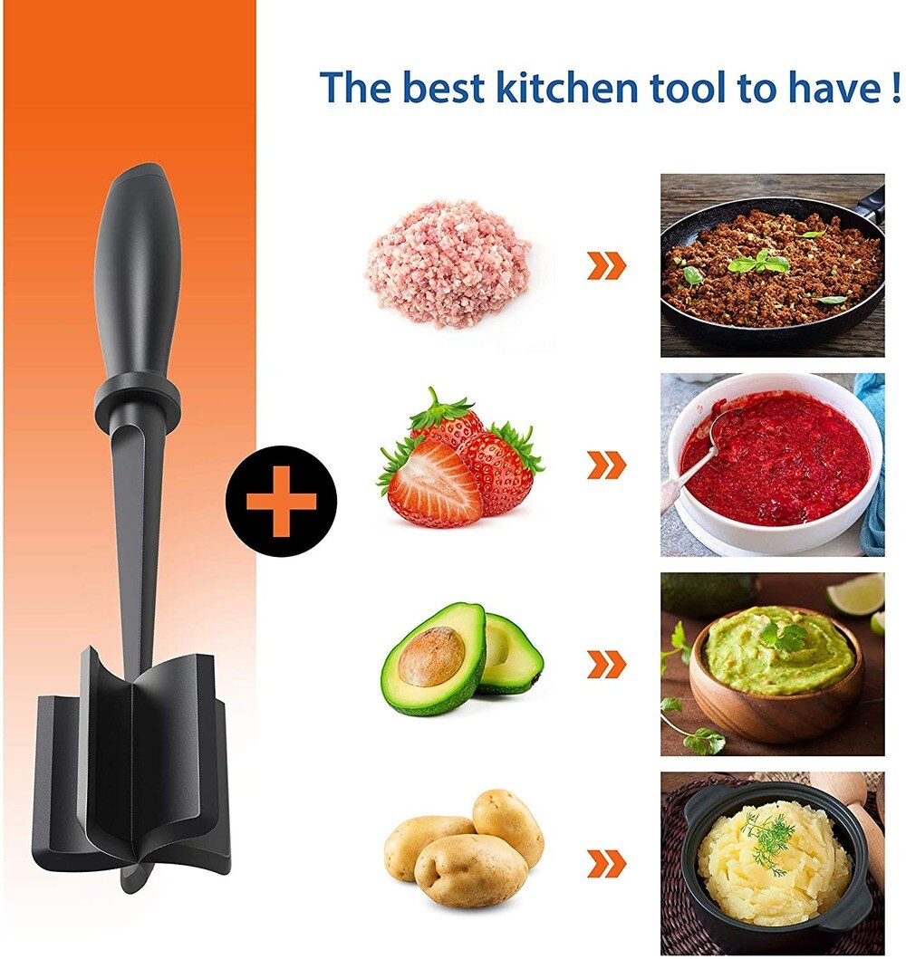 Heat Resistant Manual Ground Beef Masher Heat Resistant Manual Ground Beef Masher