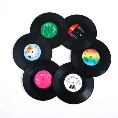 Heat Resistant Non Slip Record Coaster (6 pcs)