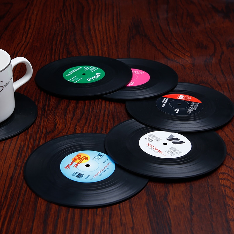 Heat Resistant Non Slip Record Coaster (6 pcs)