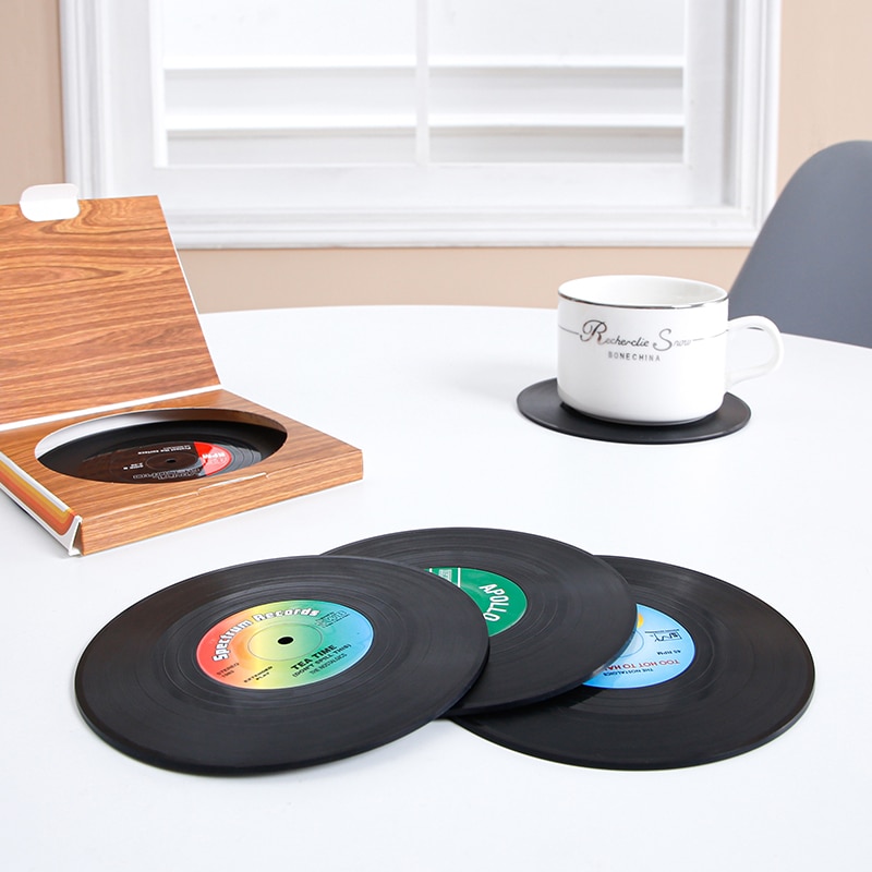 Heat Resistant Non Slip Record Coaster (6 pcs)