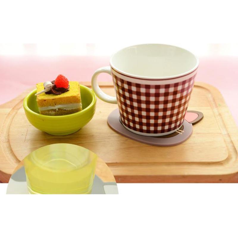 Heat-Resistant Silicone Cat Coasters (6 pcs)