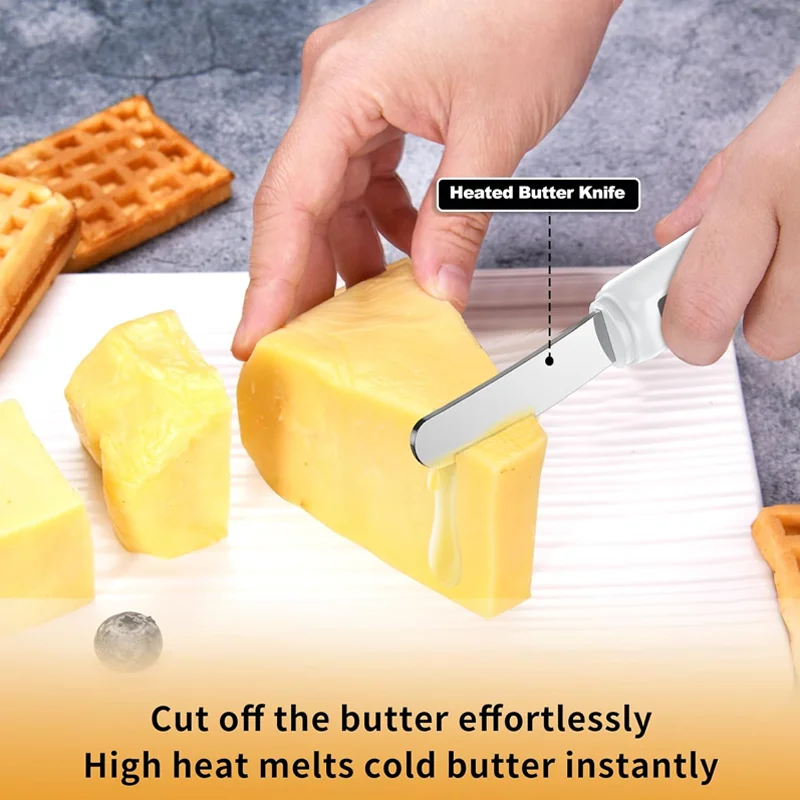 Heated Butter Knife USB Rechargeable Electric Spreader Stainless Steel Tools For Cold Butter Cheese Jam Toast Kitchen Heated Butter Knife USB Rechargeable Electric Spreader Stainless Steel Tools For Cold Butter Cheese Jam Toast Kitchen