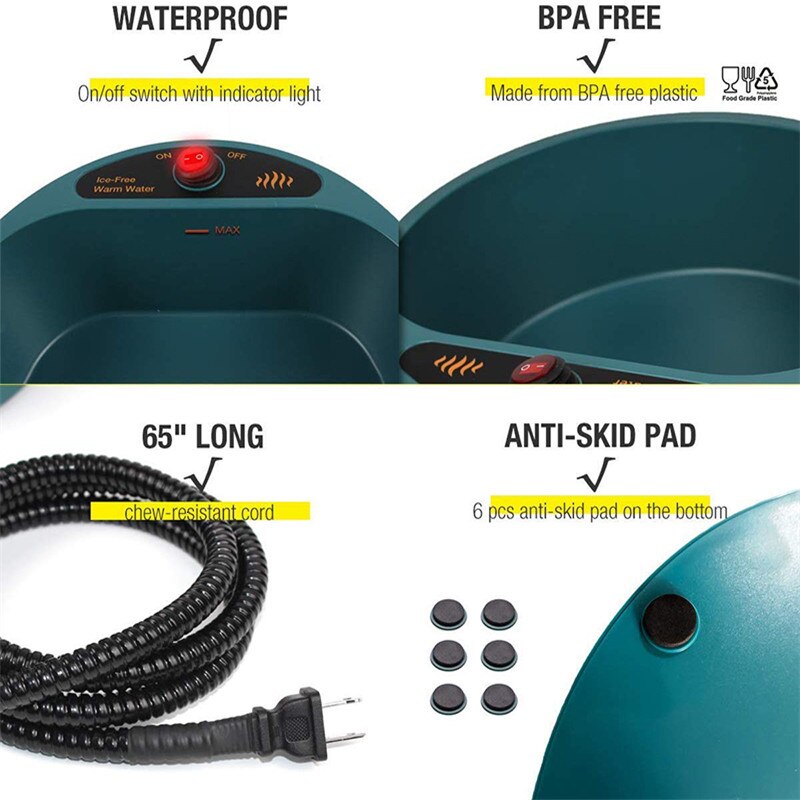Heated Dog Water Bowl Electric Device Heated Dog Water Bowl Electric Device