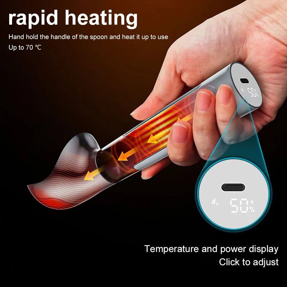 Heated Ice Cream Spoon Portable Rechargeable Non-stick Anti-feeze Ice Cream Baller Scoop Home Kitchen Tools Home ice Heated Ice Cream Spoon Portable Rechargeable Non-stick Anti-feeze Ice Cream Baller Scoop Home Kitchen Tools Home ice