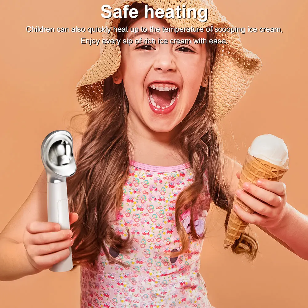 Heated Ice Cream Spoon Portable Rechargeable Non-stick Anti-feeze Ice Cream Baller Scoop Home Kitchen Tools Home ice Heated Ice Cream Spoon Portable Rechargeable Non-stick Anti-feeze Ice Cream Baller Scoop Home Kitchen Tools Home ice