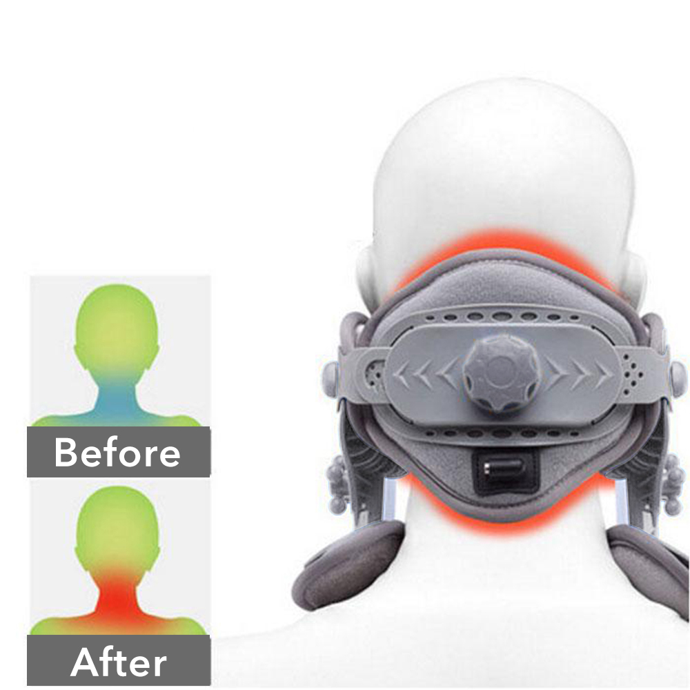 Heating Neck Collar Corrector Repair Cervical Traction Brace Apparatus Neck Posture Correction Treatment Cervical Spine