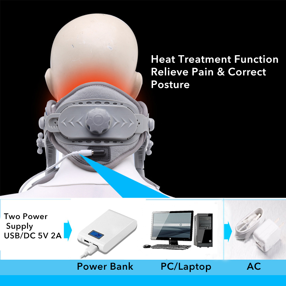 Heating Neck Collar Corrector Repair Cervical Traction Brace Apparatus Neck Posture Correction Treatment Cervical Spine
