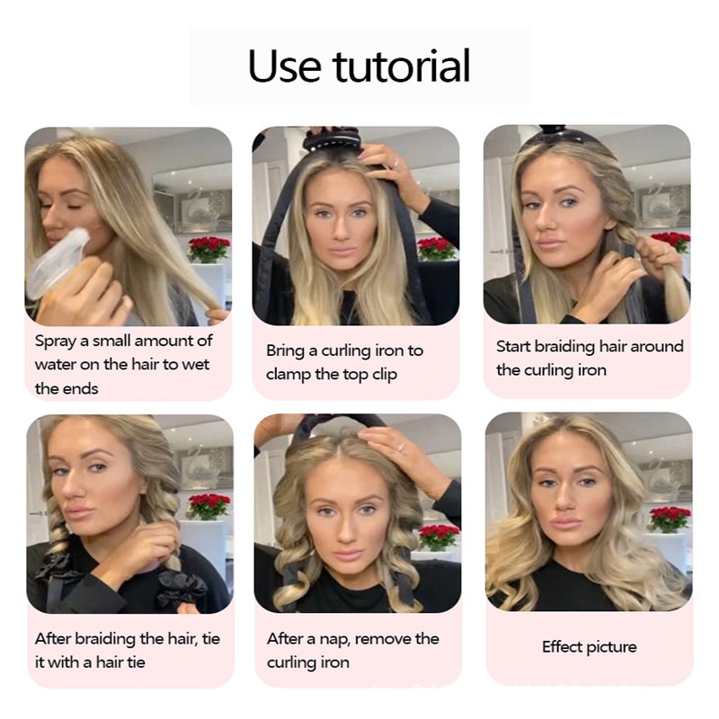 Heatless Hair Curling Headband