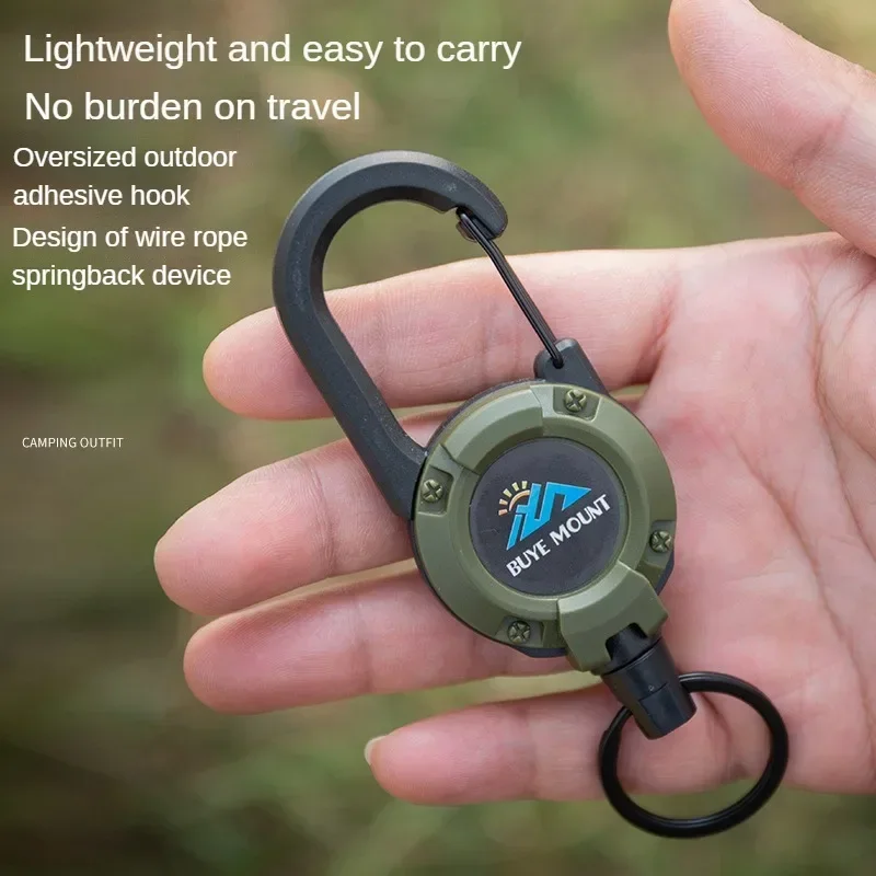 Heavy Duty Retractable Pull Badges ID Reel Carabiner Key Chain Steel Wire Rope Buckle Key Holder Outdoor Keychain Tools Heavy Duty Retractable Pull Badges ID Reel Carabiner Key Chain Steel Wire Rope Buckle Key Holder Outdoor Keychain Tools