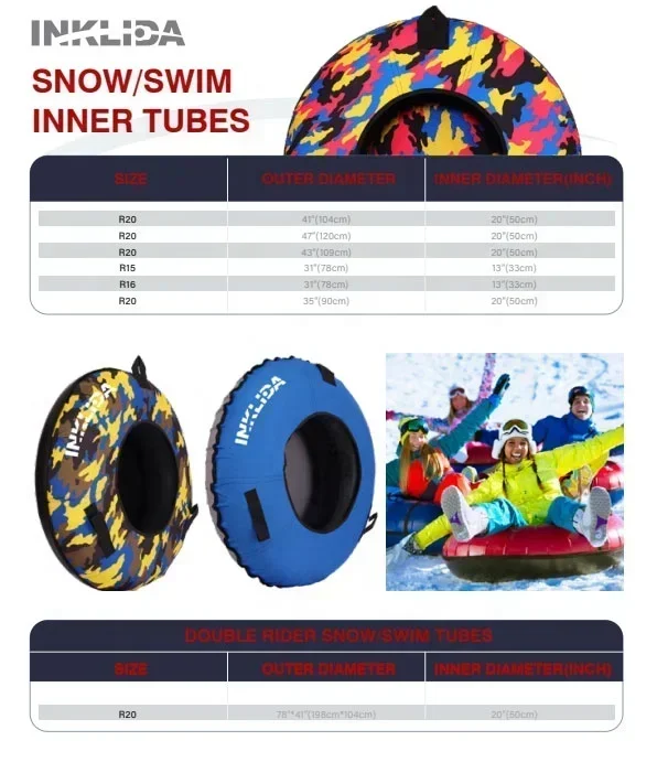 Heavy Duty Winter Sleds and Snow Tubes with Thicken Covers