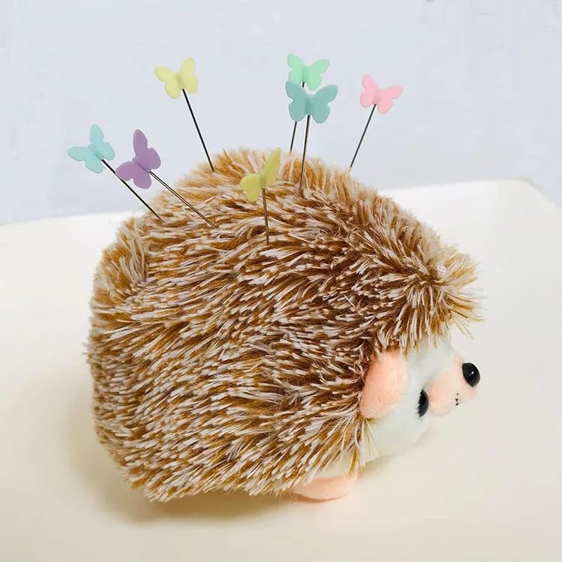 Hedgehog Pin Cushion with 100 Colorful Sewing Pins Hedgehog Pin Cushion with 100 Colorful Sewing Pins