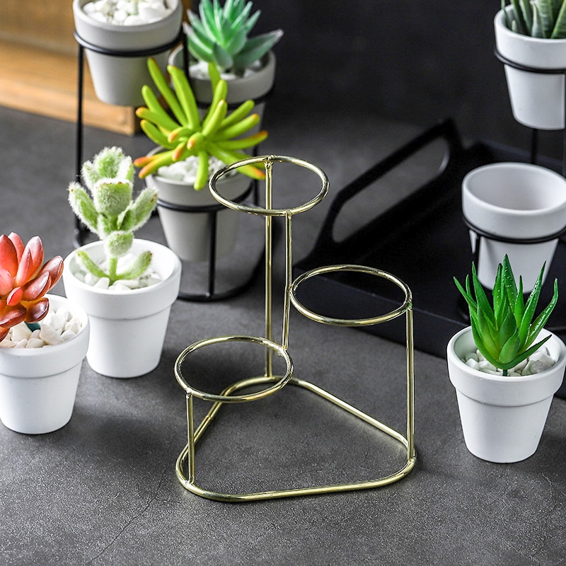 Herb Pots 3-in-1 with Metal Stand Herb Pots 3-in-1 with Metal Stand