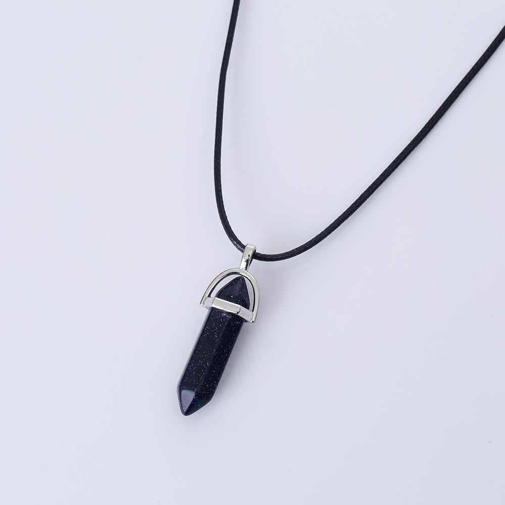 Hexagon Shape Natural Stone Necklace Hexagon Shape Natural Stone Necklace