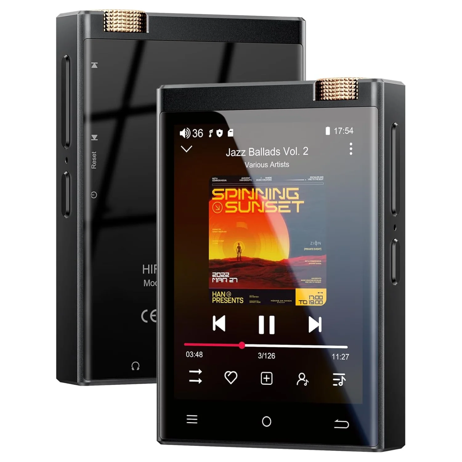 Hi-Fi MP3 Player with Bluetooth and WiFi, Oilsky Lossless DSD High-Resolution Digital Audio with 64GB Memory Card up to Hi-Fi MP3 Player with Bluetooth and WiFi, Oilsky Lossless DSD High-Resolution Digital Audio with 64GB Memory Card up to