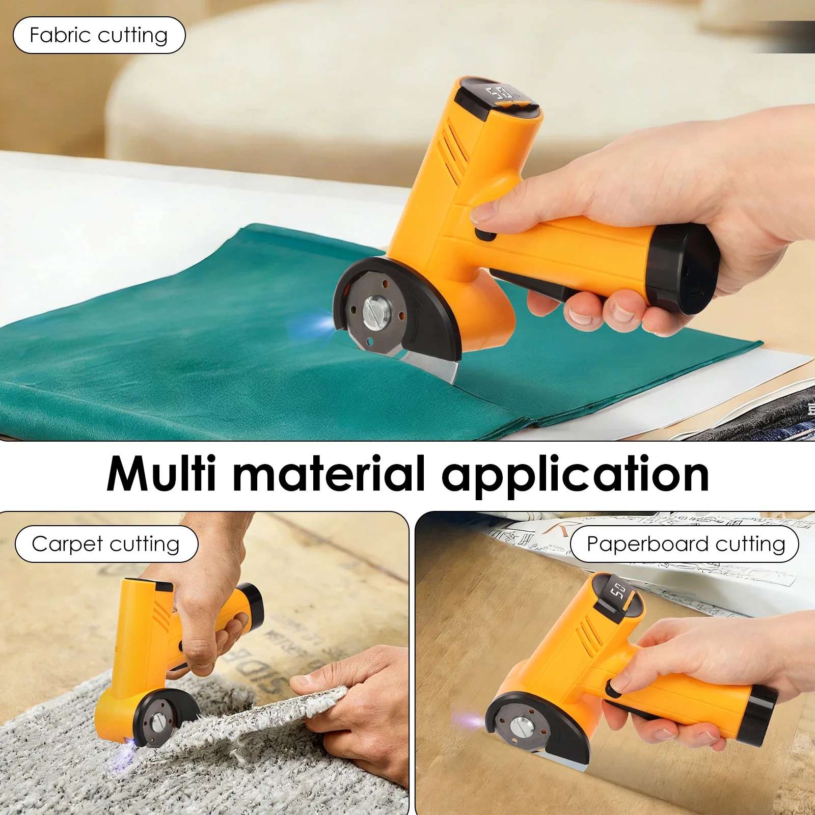 High Cutting Performance Cordless Electric Scissor Safety Protection Rechargeable Cardboard Box Cutter Lightweight High Cutting Performance Cordless Electric Scissor Safety Protection Rechargeable Cardboard Box Cutter Lightweight