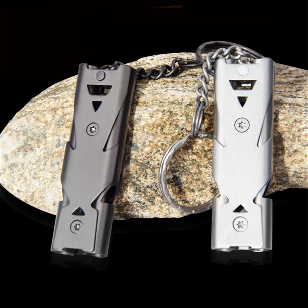 High Decibel Solid Steel Survival Whistle