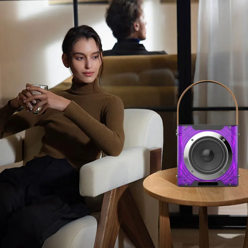 High Power Karaoke Bluetooth Speaker Music Rhythm Light 360 Stereo Surround Wireless Subwoofer with Dual Microphone High Power Karaoke Bluetooth Speaker Music Rhythm Light 360 Stereo Surround Wireless Subwoofer with Dual Microphone