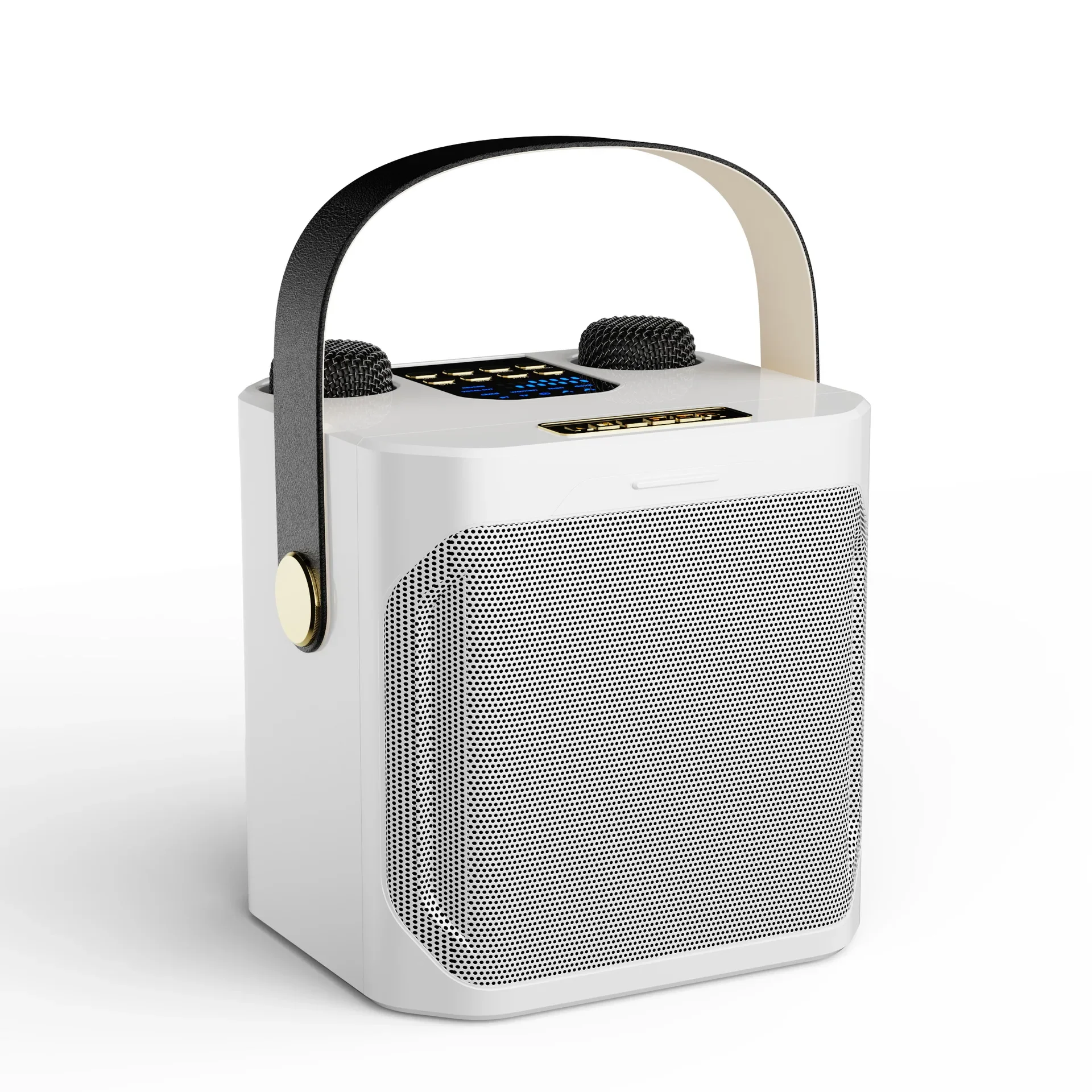 High Power Karaoke Bluetooth Speaker Portable 360 Stereo Surround Waterproof Wireless Subwoofer with Dual Microphone High Power Karaoke Bluetooth Speaker Portable 360 Stereo Surround Waterproof Wireless Subwoofer with Dual Microphone