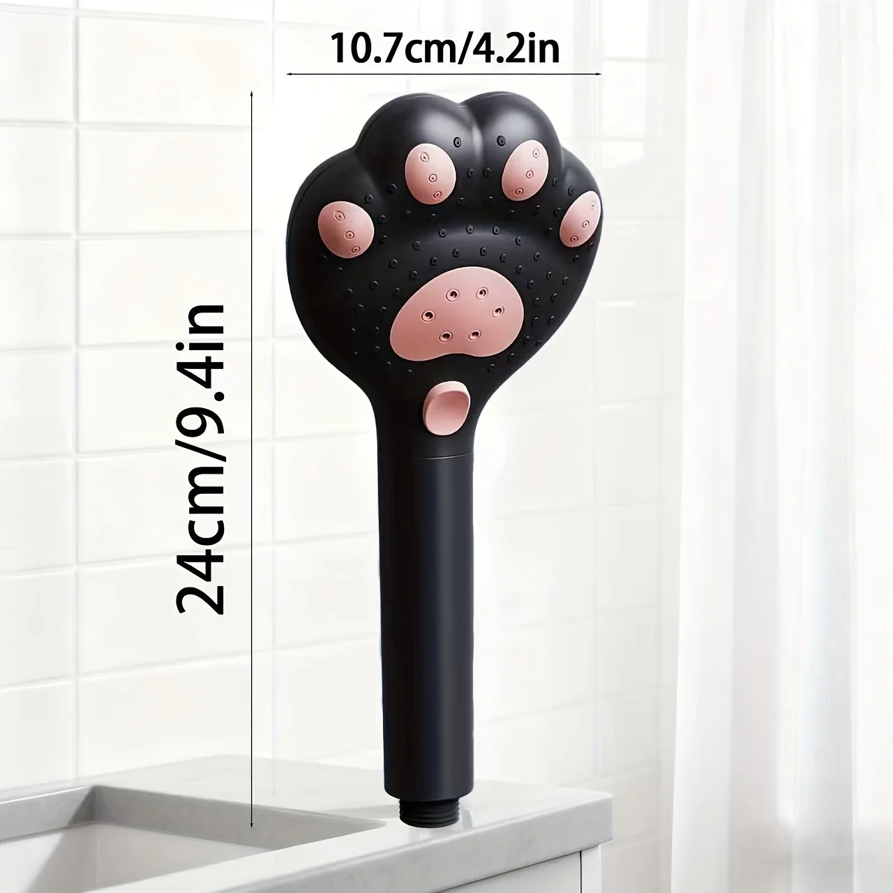High Pressure Filter Shower Head Cute Cat Paw 3-mode Adjustable Spray Rain Water Saving Faucet Showerheads Bathroom