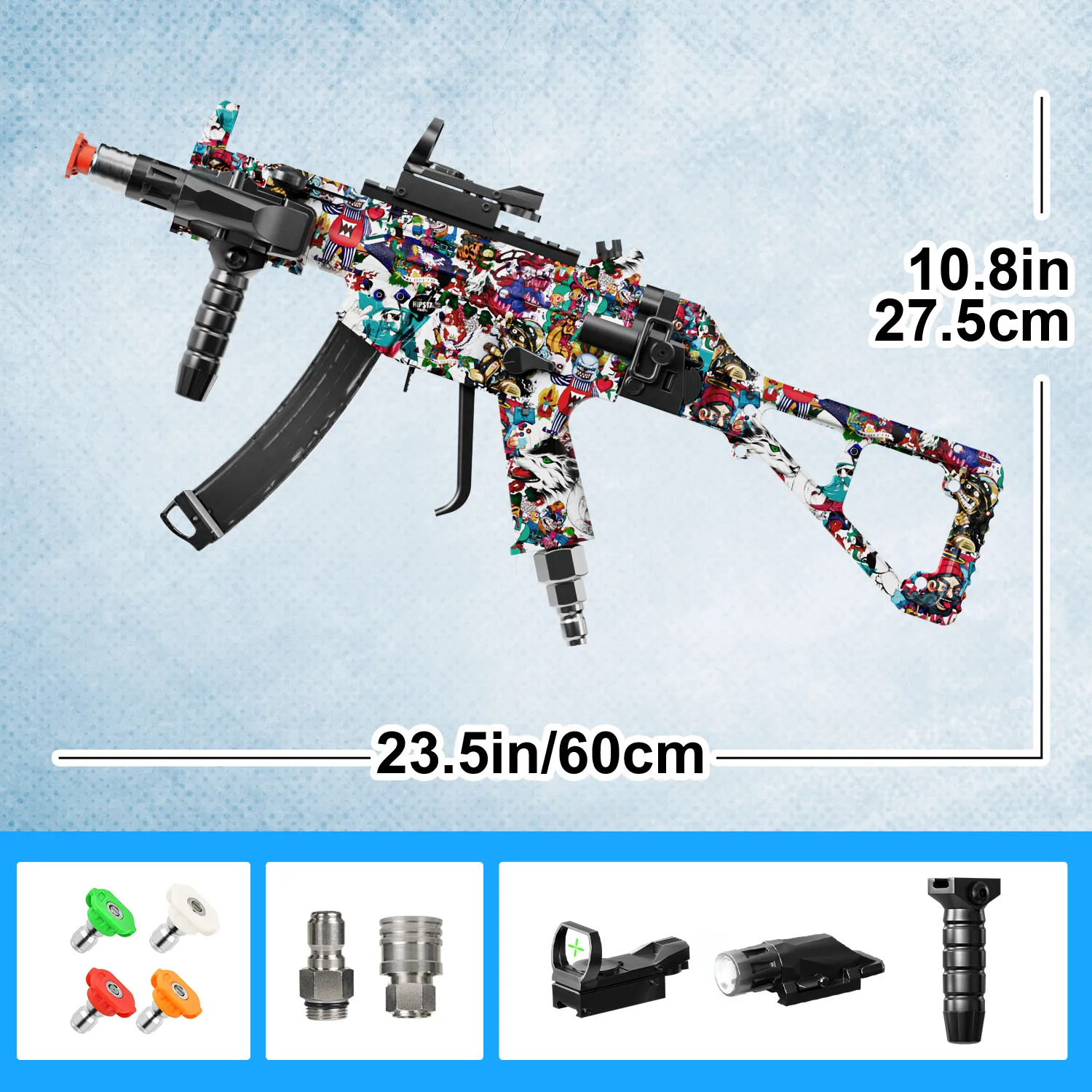 High Pressure Power Washer Gun – Quick Connect Plug for Foam Cannon Garden Hose, Professional Car Cleaning Tool for